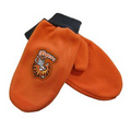 Fleece Mittens with Woven Patch